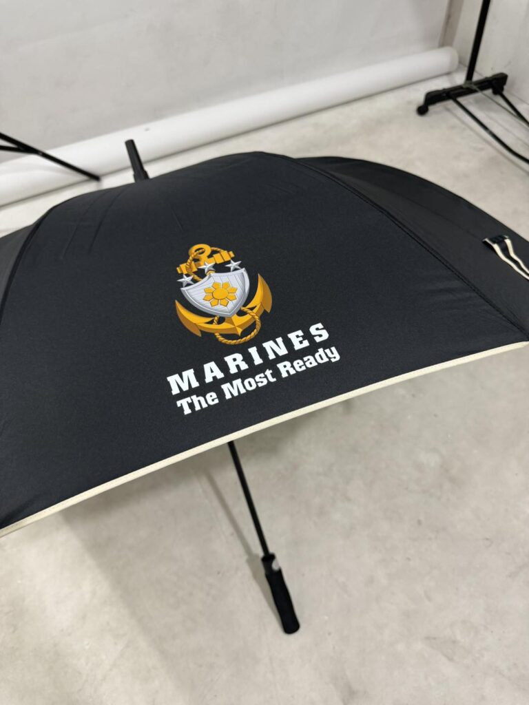 Philippine Marines Black Single Canopy Golf Umbrella
